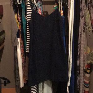 J.crew navy lace floral shift dress like new sz 0